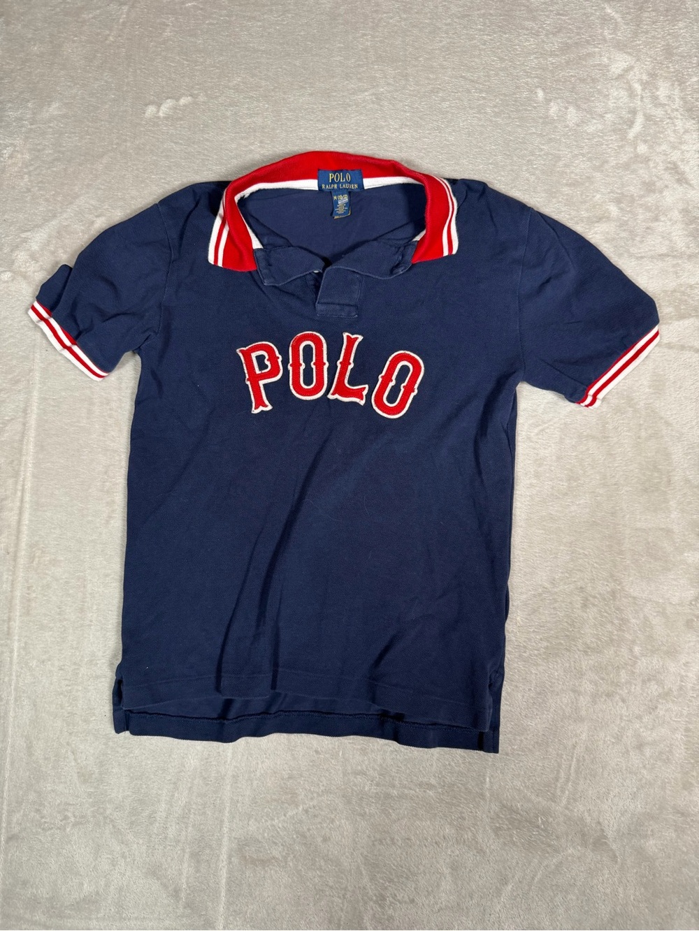 Polo by Ralph Lauren Navy Polo Shirt with Red Trim